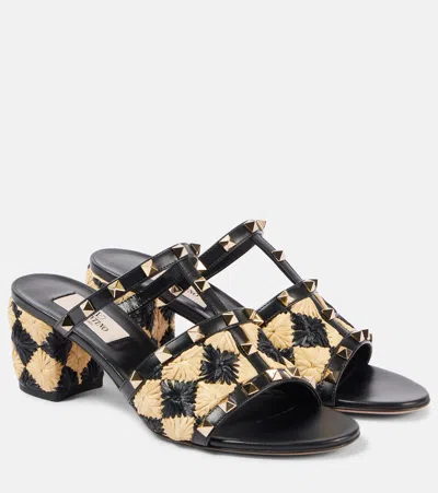 Valentino Garavani Sandalen Rockstud 60 Mit Leder In Schwarz