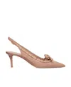 Valentino Rockstud Slingback Pumps In Nude