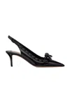 Valentino Garavani Rockstud Bow Slingback Pump In Patent Leather With Matching Studs 60mm Woman Blac In Black