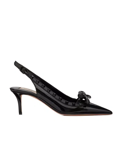 VALENTINO GARAVANI VALENTINO	GARAVANI ROCKSTUD POINTED TOE SLINGBACK PUMPS
