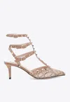Valentino "rockstud" Pumps In Neutral