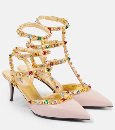Valentino Garavani Rockstud 65 Leather Pumps In Pink