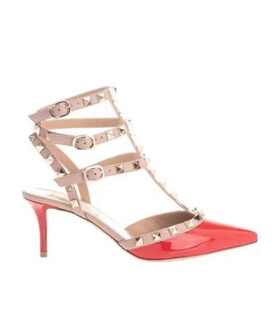 Valentino Garavani Rockstud 65mm Caged Pumps In Nude
