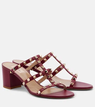 VALENTINO GARAVANI ROCKSTUD 70 STUDDED LEATHER SANDALS