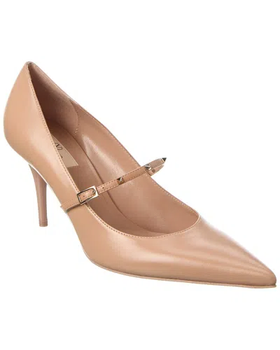 Valentino Garavani Valentino Rockstud 80 Leather Pump In Animal Print