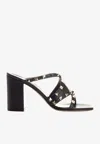 Valentino Open-toed High-heeled Sandals In Black