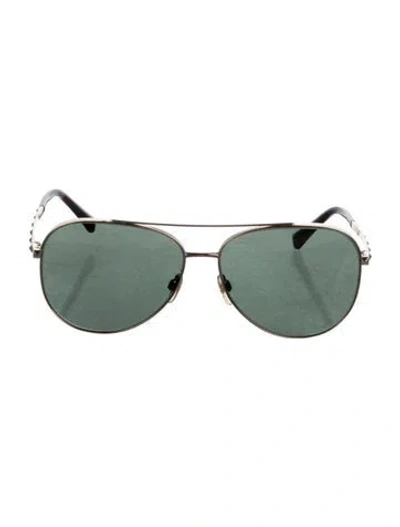 Pre-owned Valentino Rockstud Accents Aviator Sunglasses