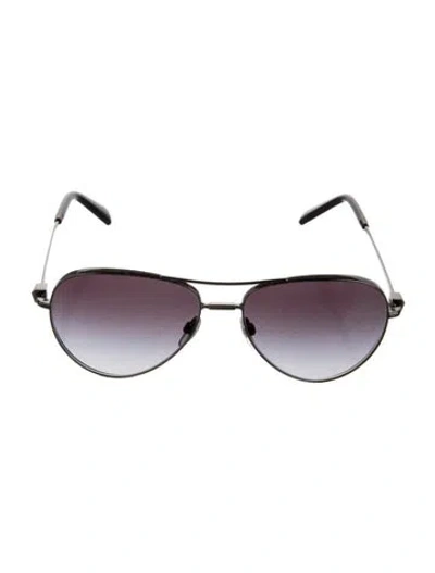 Pre-owned Valentino Rockstud Accents Aviator Sunglasses In Black