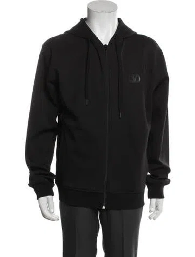 Pre-owned Valentino Rockstud Accents Bomber Jacket In Black