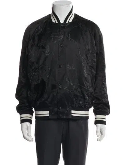 Pre-owned Valentino Rockstud Accents Bomber Jacket In Black