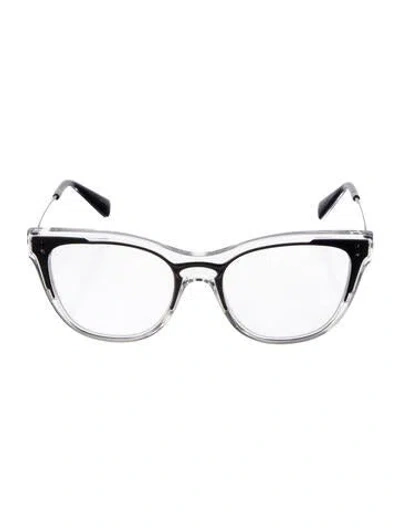 Pre-owned Valentino Garavani Rockstud Accents Cat-eye Eyeglasses In Multi
