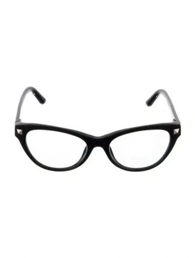 Pre-owned Valentino Garavani Rockstud Accents Cat-eye Eyeglasses In Multi