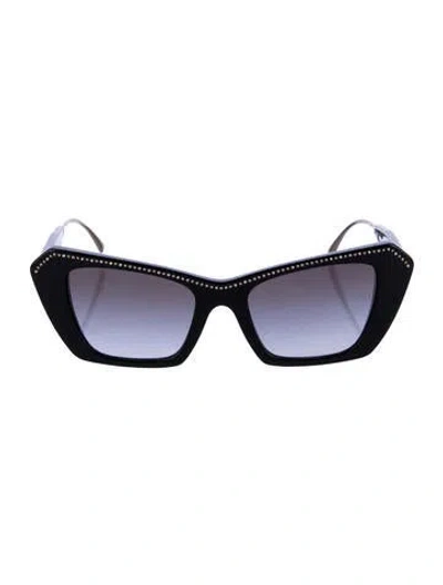 Pre-owned Valentino Rockstud Accents Cat-eye Sunglasses In Black