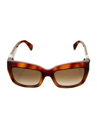 Pre-owned Valentino Rockstud Accents Cat-eye Sunglasses In Brown