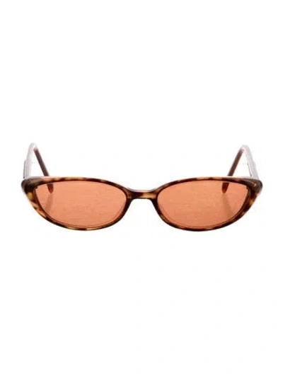 Pre-owned Valentino Rockstud Accents Cat-eye Sunglasses In Brown