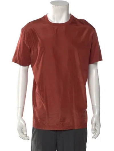 Pre-owned Valentino Rockstud Accents Crew Neck T-shirt In Red