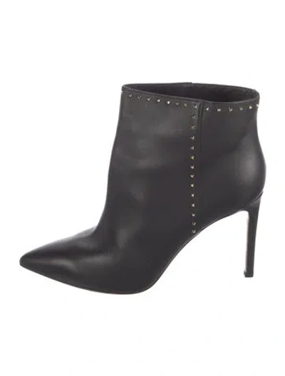 Pre-owned Valentino Garavani Rockstud Accents Leather Boots In Black