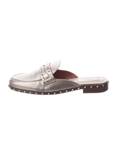 Pre-owned Valentino Garavani Rockstud Accents Leather Loafers