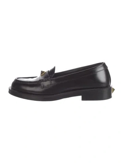 Pre-owned Valentino Garavani Rockstud Accents Leather Loafers In Multi