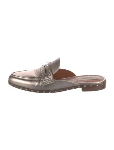 Pre-owned Valentino Garavani Rockstud Accents Leather Mules