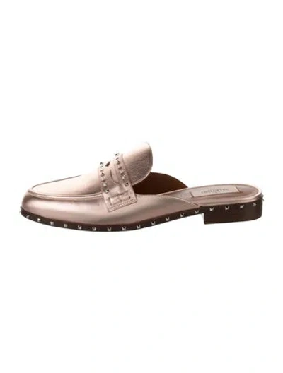 Pre-owned Valentino Garavani Rockstud Accents Leather Mules