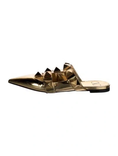 Pre-owned Valentino Garavani Rockstud Accents Leather Mules