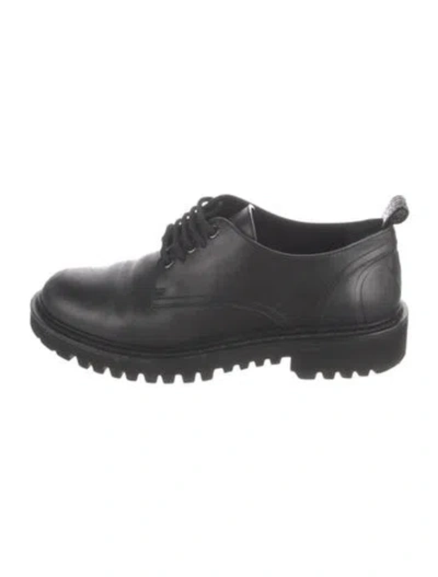 Pre-owned Valentino Garavani Rockstud Accents Leather Oxfords In Black