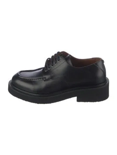 Pre-owned Valentino Garavani Rockstud Accents Leather Oxfords In Black