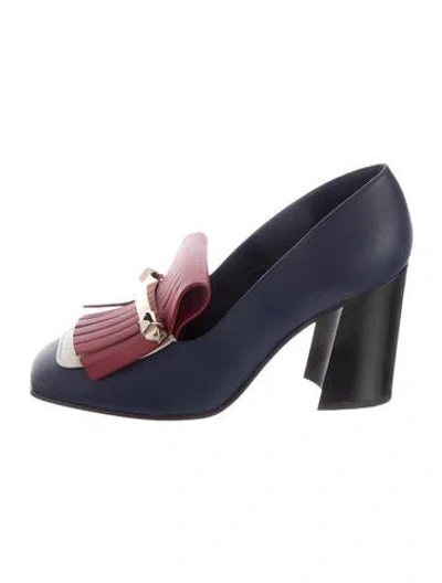Pre-owned Valentino Garavani Rockstud Accents Leather Pumps In Multi