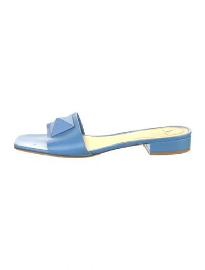 Pre-owned Valentino Garavani Rockstud Accents Leather Slides