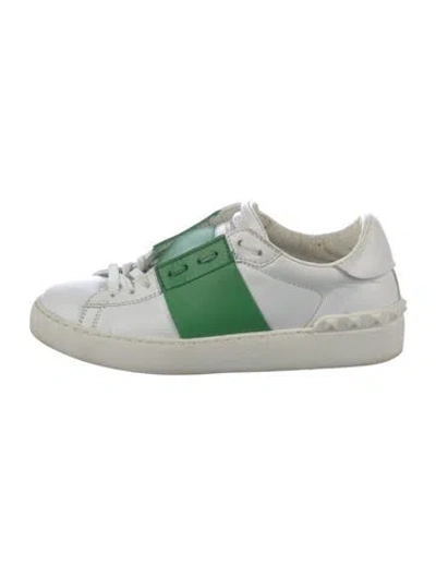 Pre-owned Valentino Garavani Rockstud Accents Leather Sneakers In Multi