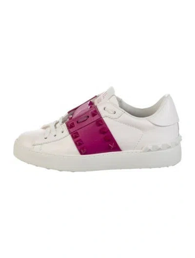 Pre-owned Valentino Garavani Rockstud Accents Leather Sneakers In Multi