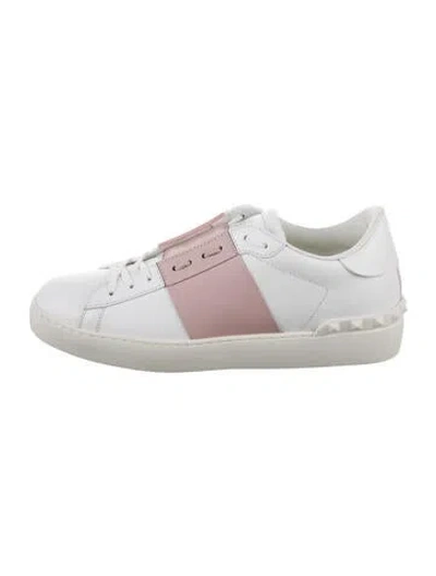 Pre-owned Valentino Garavani Rockstud Accents Leather Sneakers In Multi