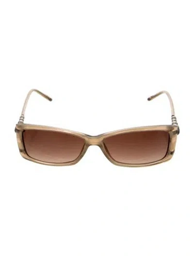 Pre-owned Valentino Rockstud Accents Narrow Sunglasses In Brown