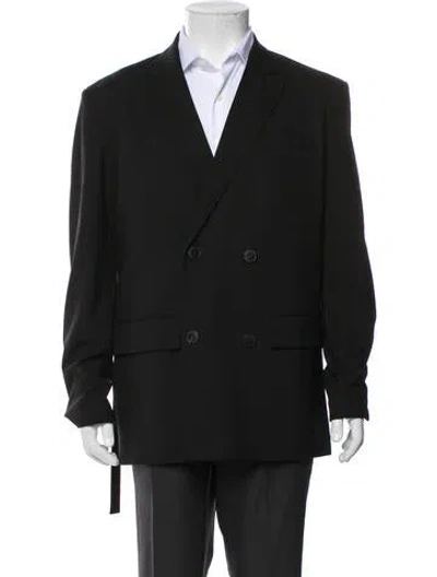 Pre-owned Valentino Rockstud Accents Peacoat In Black
