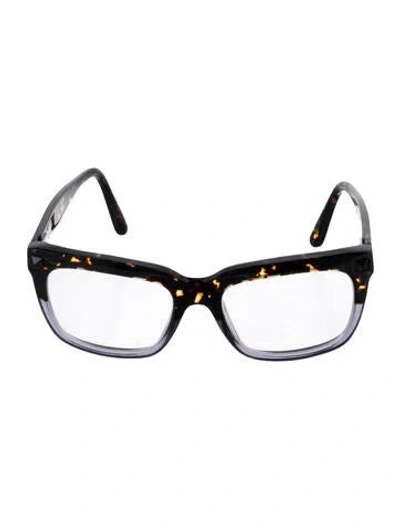 Pre-owned Valentino Garavani Rockstud Accents Square Eyeglasses In Black