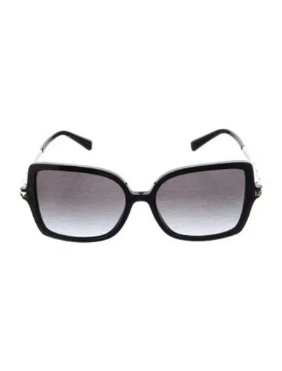 Pre-owned Valentino Rockstud Accents Square Sunglasses In Black