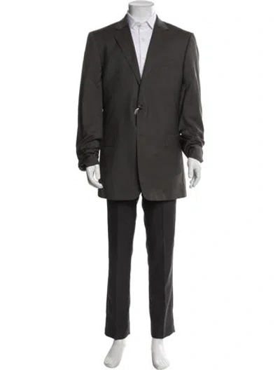 Pre-owned Valentino Rockstud Accents Virgin Wool Blazer W/ Tags In Gray