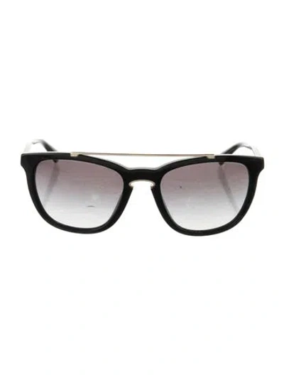 Pre-owned Valentino Rockstud Accents Wayfarer Sunglasses In Black