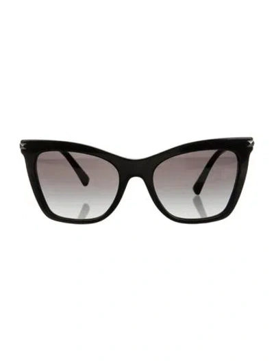 Pre-owned Valentino Rockstud Accents Wayfarer Sunglasses In Black