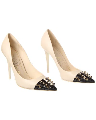 VALENTINO GARAVANI VALENTINO ROCKSTUD ALCOVE 110 LEATHER PUMP (AUTHENTIC PRE-OWNED)