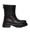 Valentino Garavani Roman Stud Leather Boots In Black