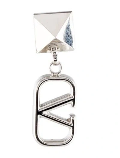 Pre-owned Valentino Garavani Rockstud & V Logo Mono Single Earring In Multi