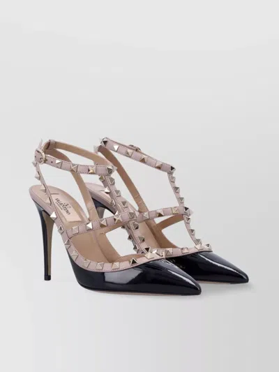Valentino Garavani Rockstud Ankle Strap Pumps In Black
