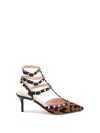 Valentino Rockstud High-heeled Sandals In Multi