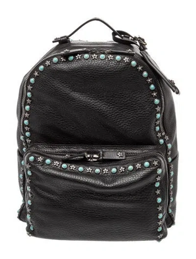 Pre-owned Valentino Garavani Rockstud Backpack In Black