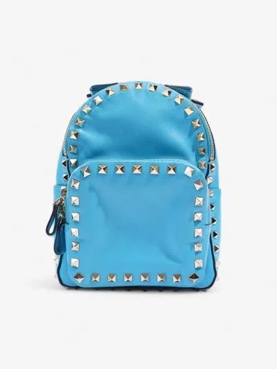 Valentino Garavani Rockstud Backpack Leather In Silver