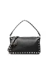 Valentino Garavani Women Rockstud Small Leather Shoulder Bag In Black