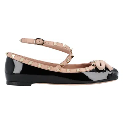 Valentino Garavani Valentino Rockstud Ballerina Shoes Black