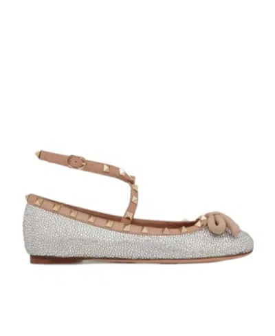 Valentino Garavani Rockstud Ballerina With Crystals